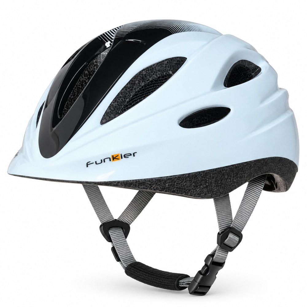 Casco para Bicicleta Niños con Luz LED Funkier Talla XS Blanco