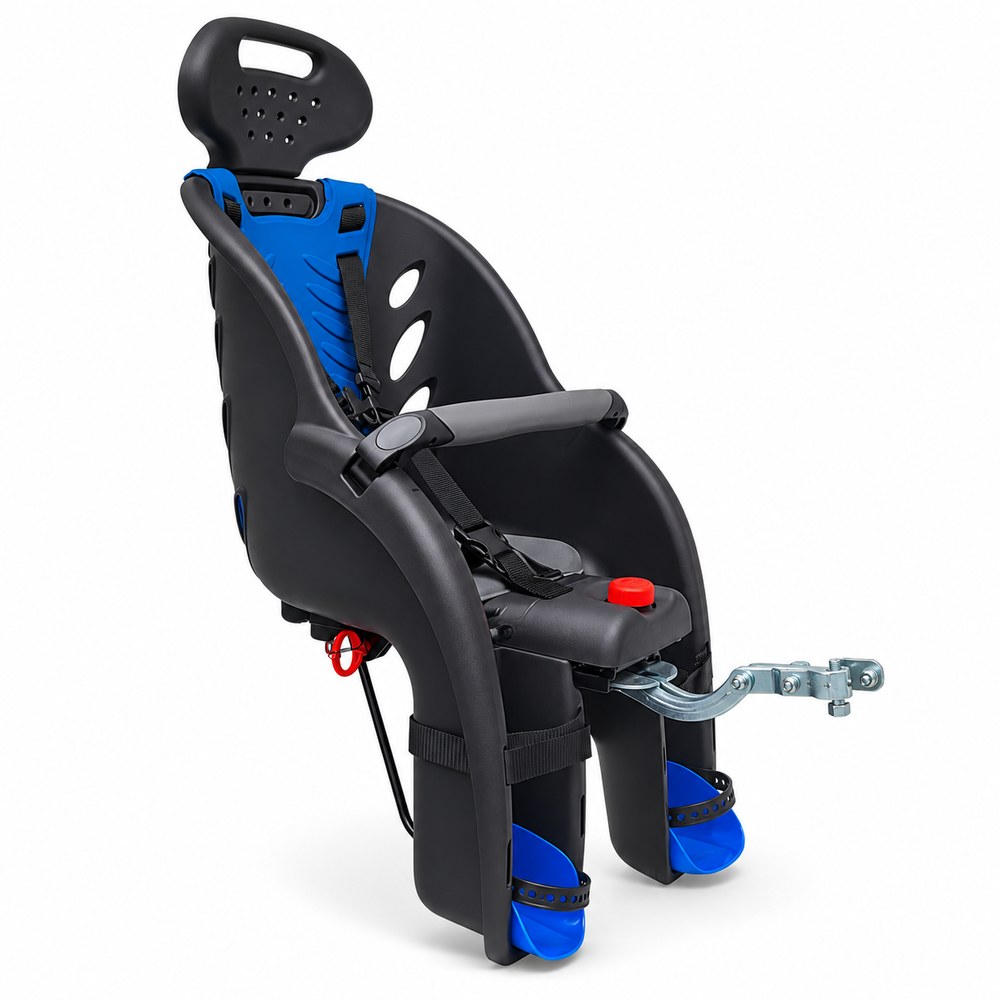 Silla Portabebé para Bicicleta Trasera con Parrilla Azul/Negro